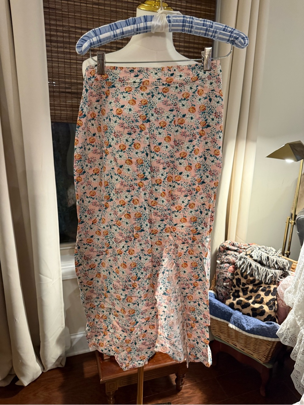 wild fable Pink and Orange Floral Maxi Skirt